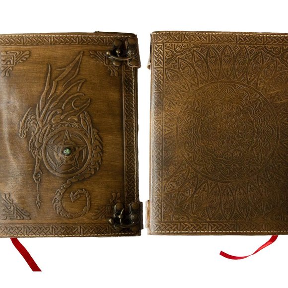 Dragon Grimoire Leather Journal - Picture 4 of 9